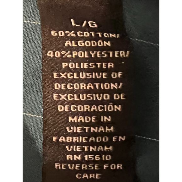 Dockers Mens Long Sleeve Button Down Shirt Size L Blue Chest Pocket Collar Casua - Picture 8 of 10